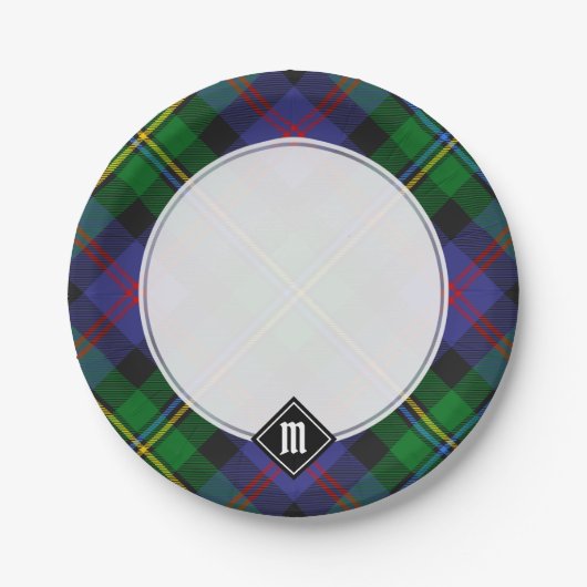 Clan Malcolm Tartan ペーパープレート (正面)