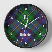 Clan Malcolm Tartan 壁時計 (正面)