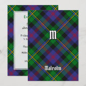 Clan Malcolm Tartan 招待状 (正面/裏面)