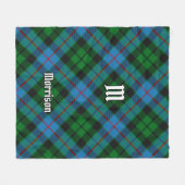 Clan Morrison Hunting Tartan Fleece Blanket フリースブランケット (正面(横))