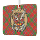 Clan Munro Crest over Tartan カーエアーフレッシュナー (左)