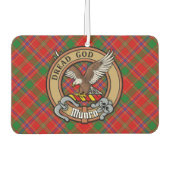 Clan Munro Crest over Tartan カーエアーフレッシュナー (正面)