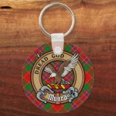 Clan Munro Crest over Tartan キーホルダー (正面)