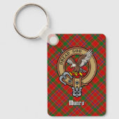 Clan Munro Crest over Tartan キーホルダー (正面)