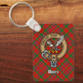 Clan Munro Crest over Tartan キーホルダー (正面)