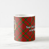 Clan Munro Crest over Tartan コーヒーマグカップ (中央)