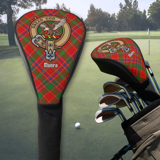 Clan Munro Crest over Tartan ゴルフヘッドカバー