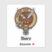 Clan Munro Crest over Tartan シール (シート)