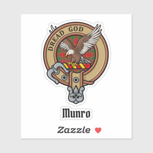 Clan Munro Crest over Tartan シール (シート)