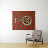 Clan Munro Crest over Tartan タペストリー (インサイチュ(横))