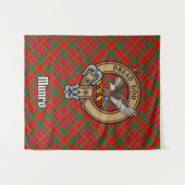 Clan Munro Crest over Tartan タペストリー (正面(横))