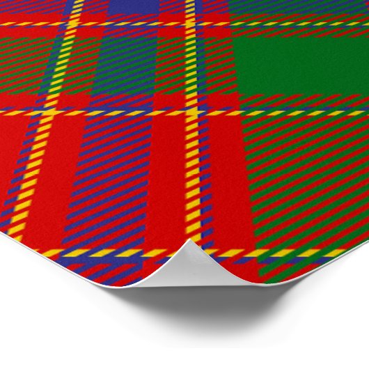 Clan Munro Crest over Tartan ポスター (角)