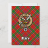 Clan Munro Crest over Tartan 招待状 (裏面)