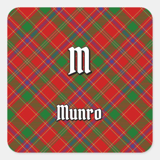 Clan Munro Tartan スクエアシール (正面)