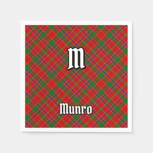 Clan Munro Tartan スタンダードカクテルナプキン (正面)