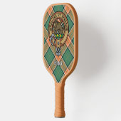 Clan Pollock Crest over Tartan Keychain ピックルボールラケット (左)