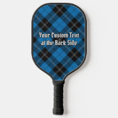 Clan Ramsay Crest over Blue Hunting Tartan ピックルボールラケット (裏面)