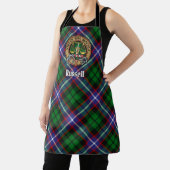 Clan Russell Crest over Tartan エプロン (インサイチュ)