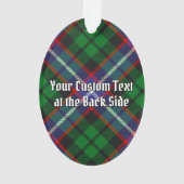 Clan Russell Crest over Tartan オーナメント (裏面)