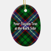 Clan Russell Crest over Tartan セラミックオーナメント (裏面)