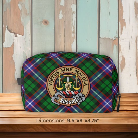 Clan Russell Crest over Tartan ドップキット
