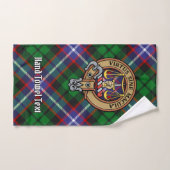 Clan Russell Crest over Tartan バスタオルセット (ハンドタオル)