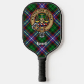 Clan Russell Crest over Tartan ピックルボールラケット (正面)