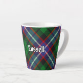 Clan Russell Tartan カフェラテマグ (右アングル)