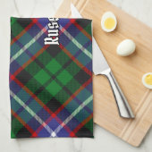 Clan Russell Tartan キッチンタオル (四つ折り)