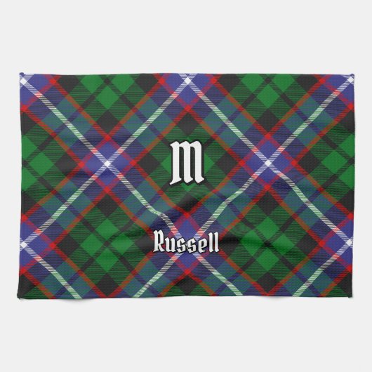 Clan Russell Tartan キッチンタオル (横)