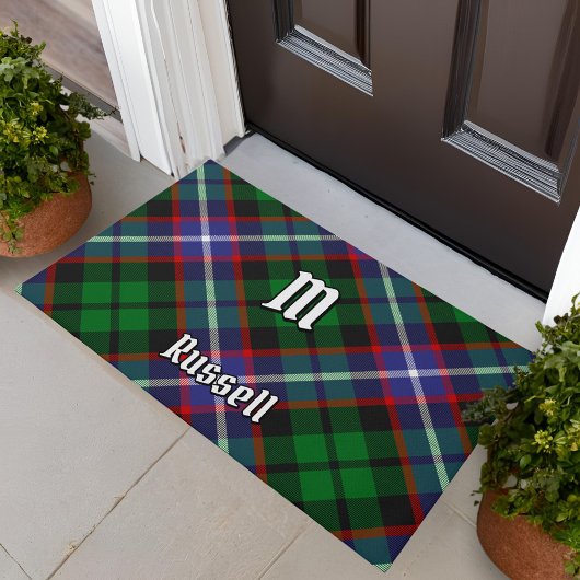 Clan Russell Tartan ドアマット