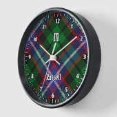 Clan Russell Tartan 壁時計 (傾斜)