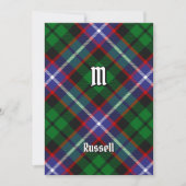 Clan Russell Tartan 招待状 (正面)