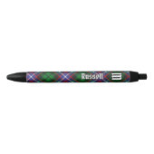 Clan Russell Tartan 黒ボールペン (正面)