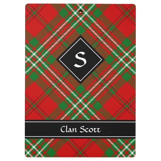 Clan Scott Red Tartan Clipboard クリップボード (裏面)