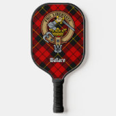 Clan Wallace Crest over Tartan Keychain ピックルボールラケット (正面)