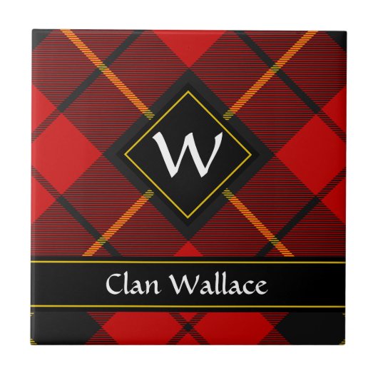 Clan Wallace Tartan Ceramic Tile タイル (正面)