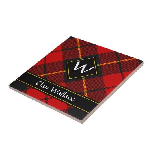Clan Wallace Tartan Ceramic Tile タイル (側面)