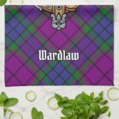 Clan Wardlaw Crest over Tartan キッチンタオル (折り畳み)