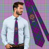 Clan Wardlaw Crest over Tartan ネクタイ