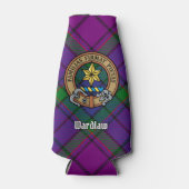 Clan Wardlaw Crest over Tartan ボトルクーラー (正面)