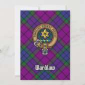 Clan Wardlaw Crest over Tartan 招待状 (裏面)
