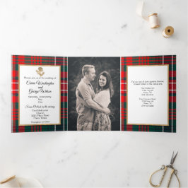 Clan Wilsonカスタムフォト結婚ズ 三つ折り招待状