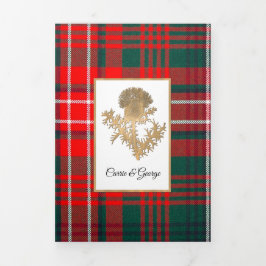 Clan Wilsonカスタムフォト結婚ズ 三つ折り招待状