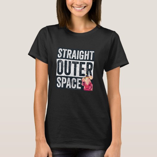 Clangers Straight Outer Space Tiny Clanger Retro Tシャツ (正面)
