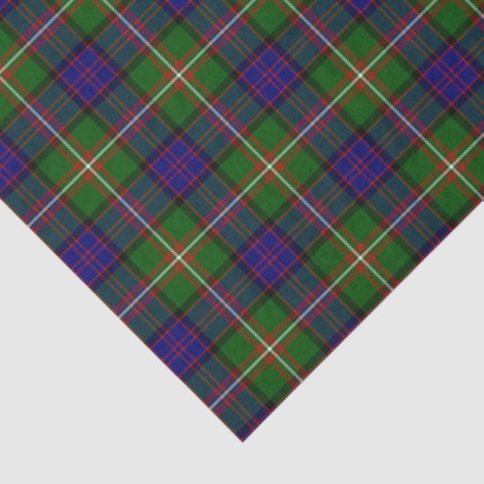 Clanranald tartan blue green plaid 薄葉紙 (詳細)