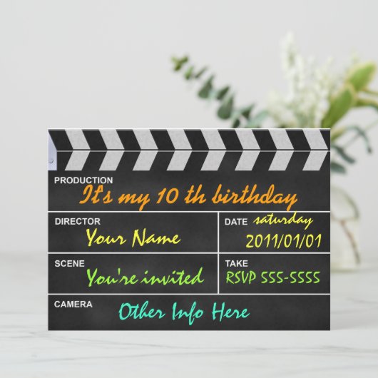 clap cinéma 招待状 (スタンド正面)