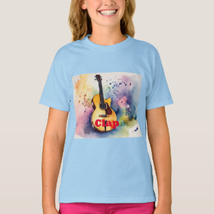 "Clap 'n' Strum:ライトブルーキッズ'ミュージカルT型" Tシャツ