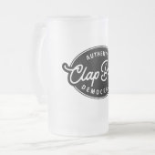 Clapback Democrats フロストグラスビールジョッキ (正面左)