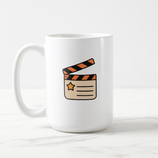 Clapperboard Movie Lover Graphic コーヒーマグカップ (左)